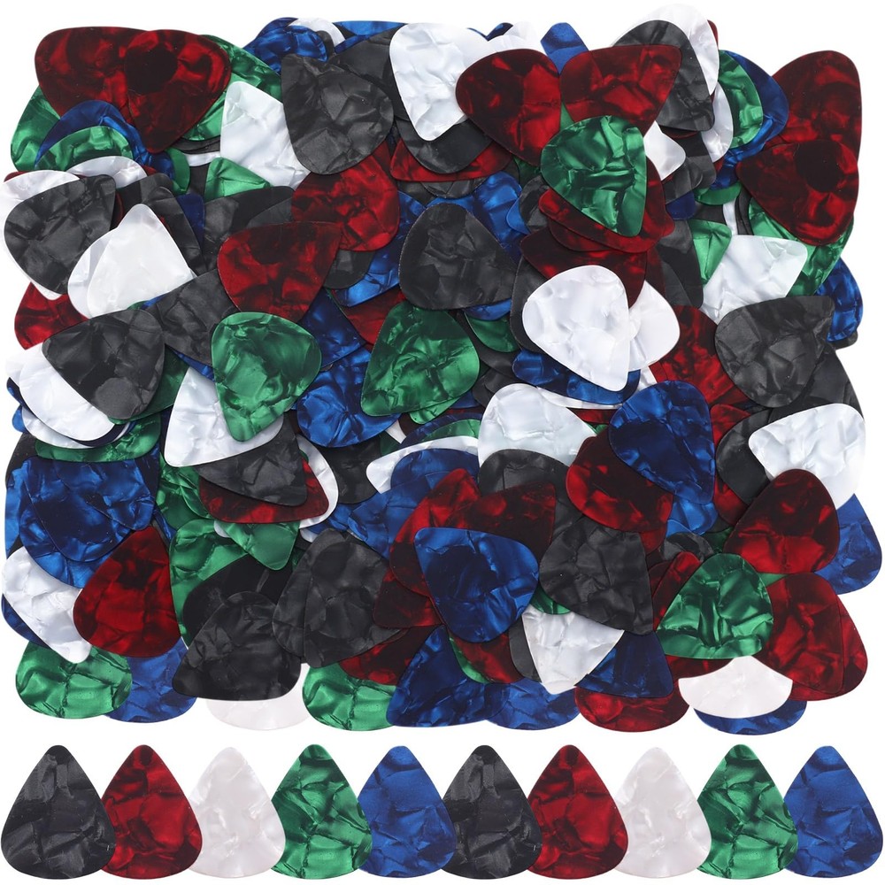 600 Pcs Guitar Picks Bulk Celluloid Picks Plectrums for Electric Acoustic Gui