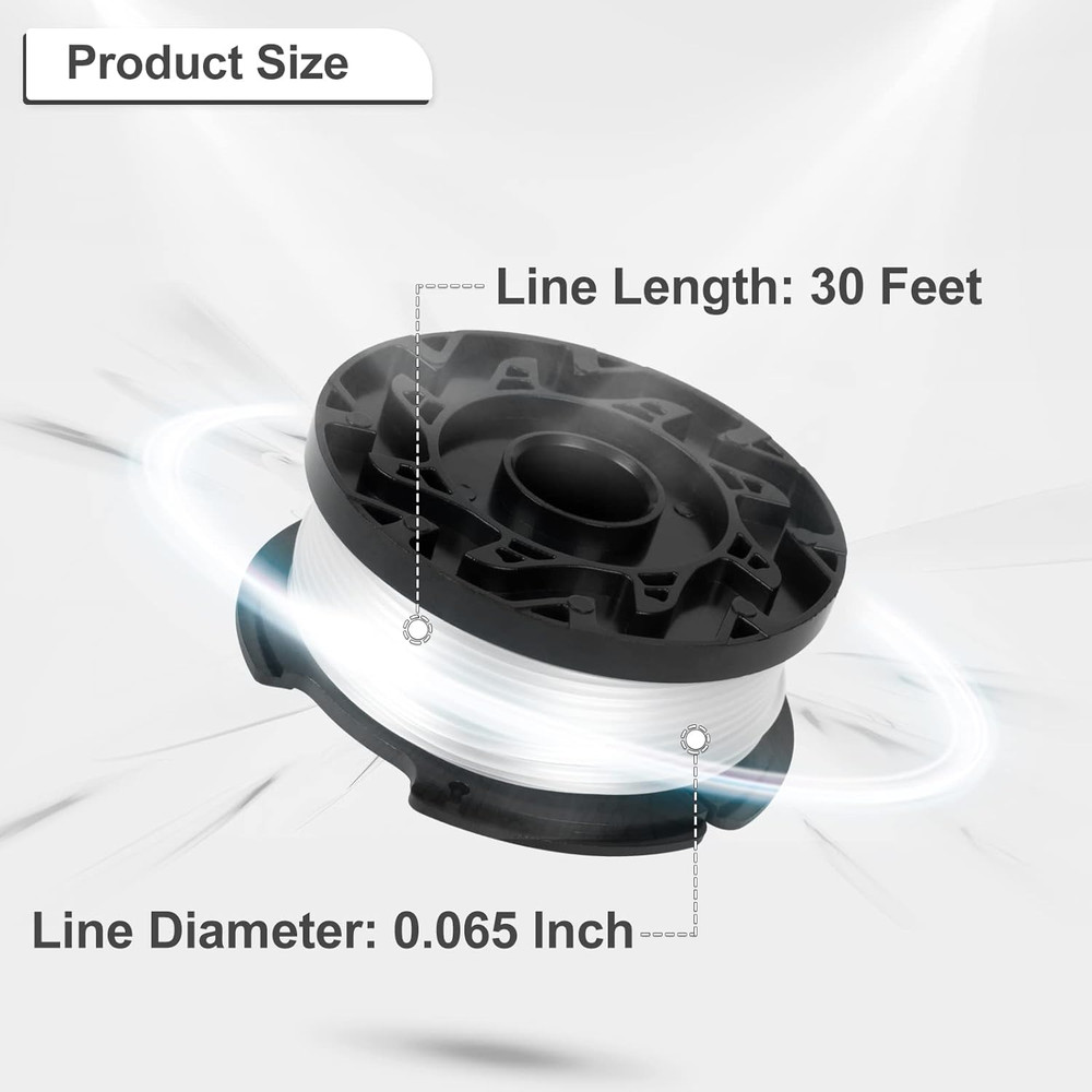 3 Pack AF-100 Weed Eater String Compatible with Black Decker Wacker String Trimm