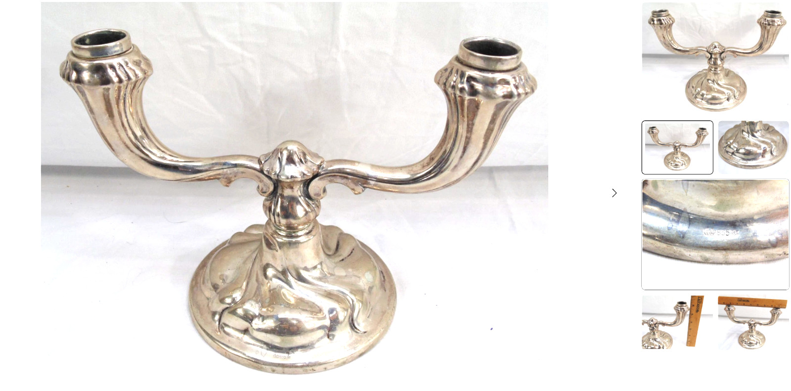 ✡REAL Jewish German ANTIQUE RARE SHABBAT judaica silver candle holder candelabra