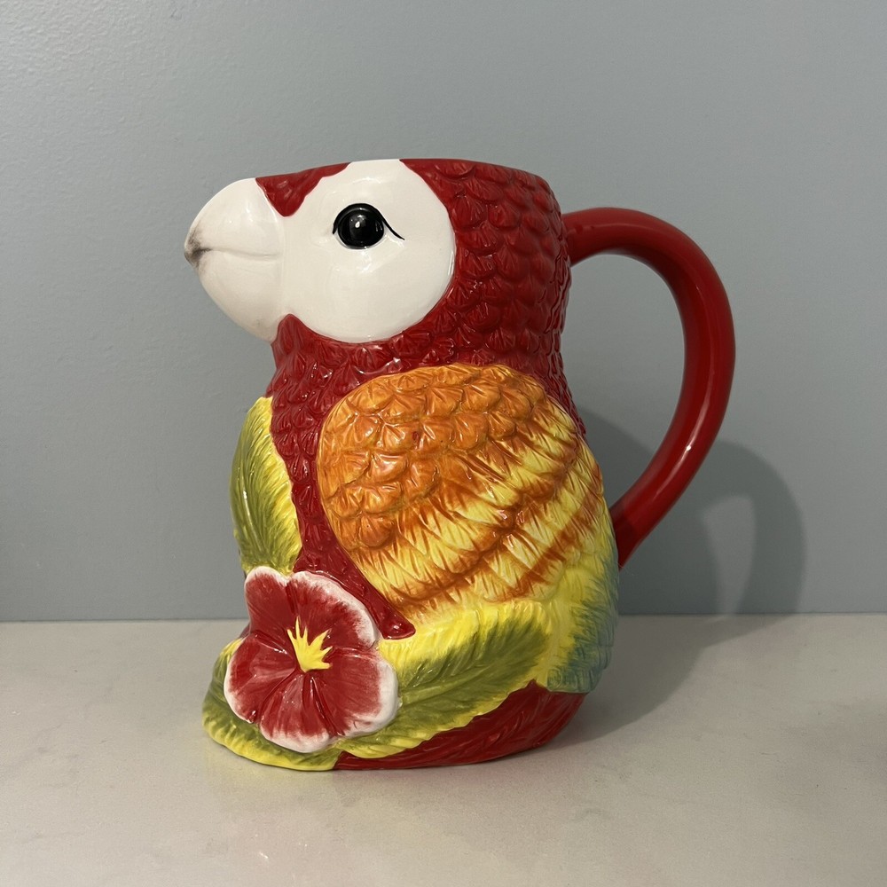 Macaw Parrot Ceramic Pitcher