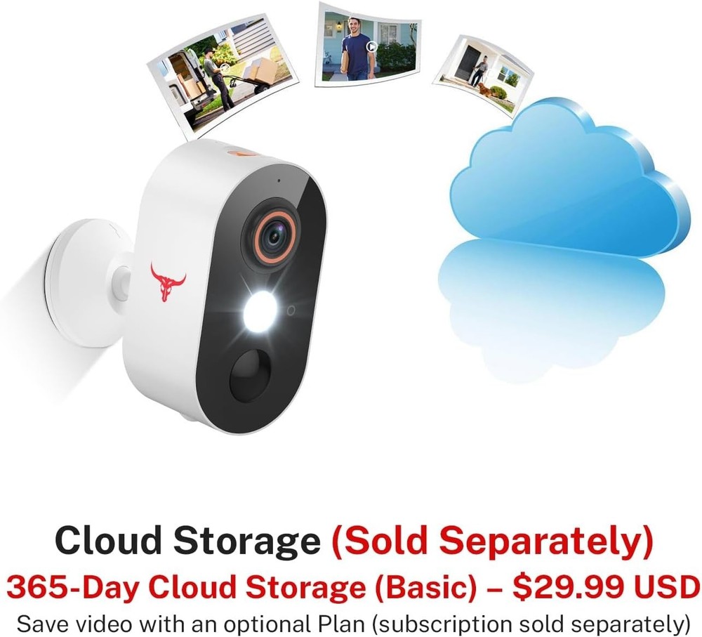 2 Pack Wireless Security Camera System Smart Night Vision Outdoor WiFi Cameras