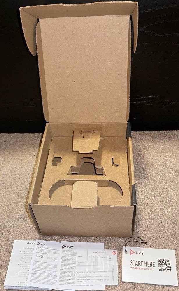 *EMPTY BOX ONLY* Poly Voyager Focus 2 UC Wireless Headset Microsoft Teams