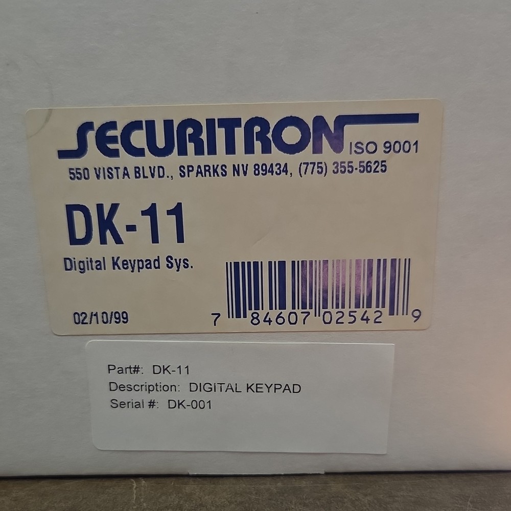 Securitron DK-11 Digital Keypad Access Control Panel Control Panels & Keypads.