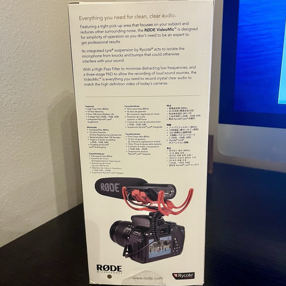 Rode VideoMic Camera-Mount Shotgun Microphone with Rycote