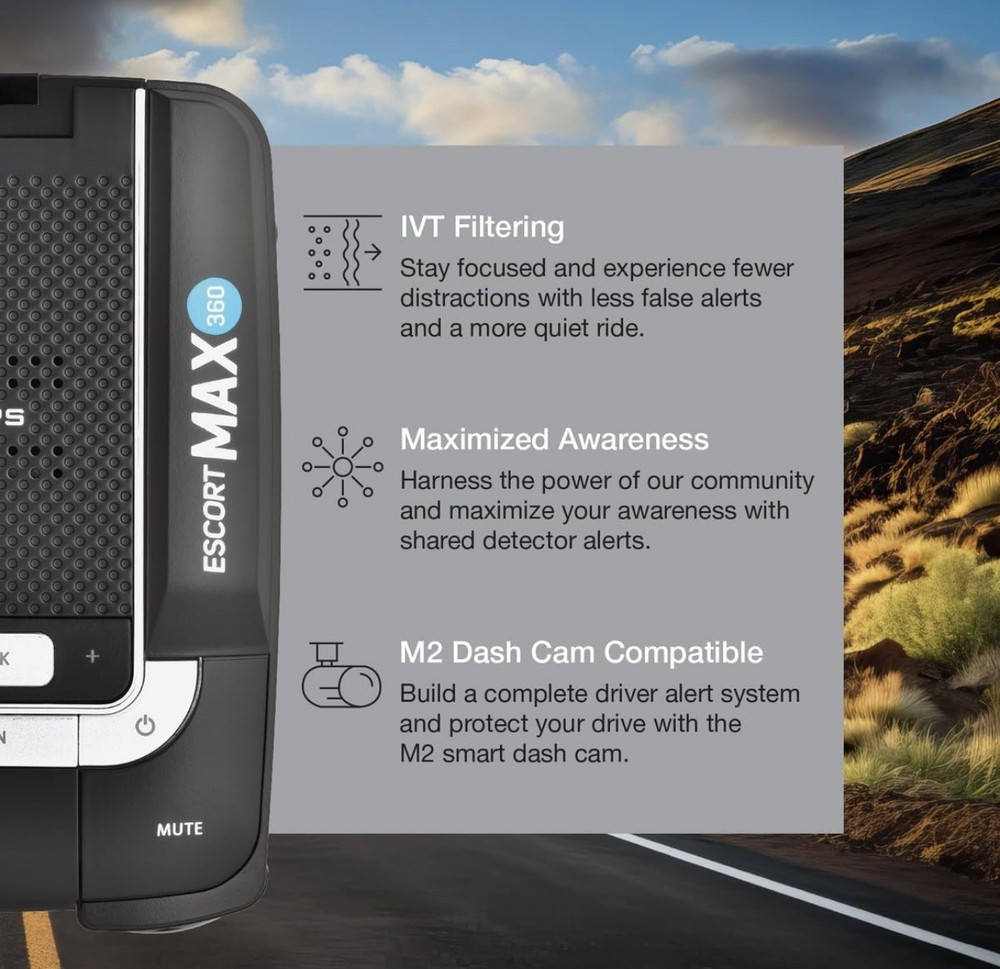 Escort MAX 360 Laser Radar Detector Bundle
