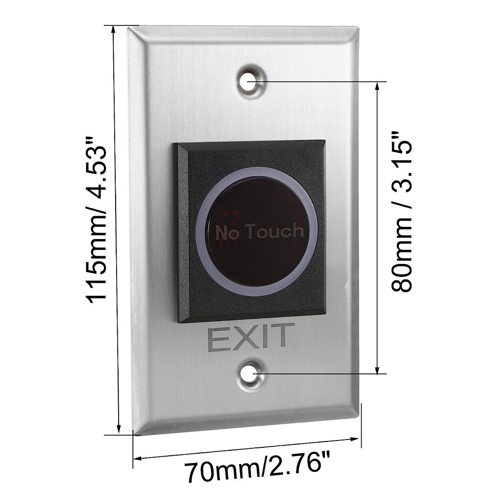 IR No Touch Exit Button NO NC Touchless Switch for Door Access Control Lock