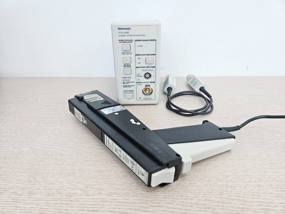 Tektronix TCPA400 Amplifier + TPC404XL Current Probe Set with Interface Cable