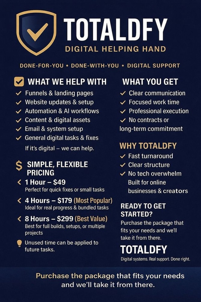 Try A Helping Hand | DWY Online Tasks | 4 Hour Digital Support Prints!!!