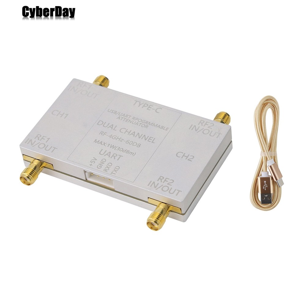 RF-4GHz-60DB Programmable Attenuator RF Attenuator (Main Unit + Cable) for PC