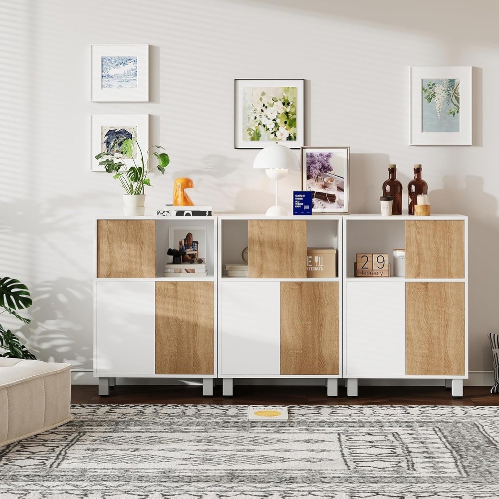 GRAVEE Buffet Sideboard Cabinet with Storage Kitchen Coffee Bar Console Table