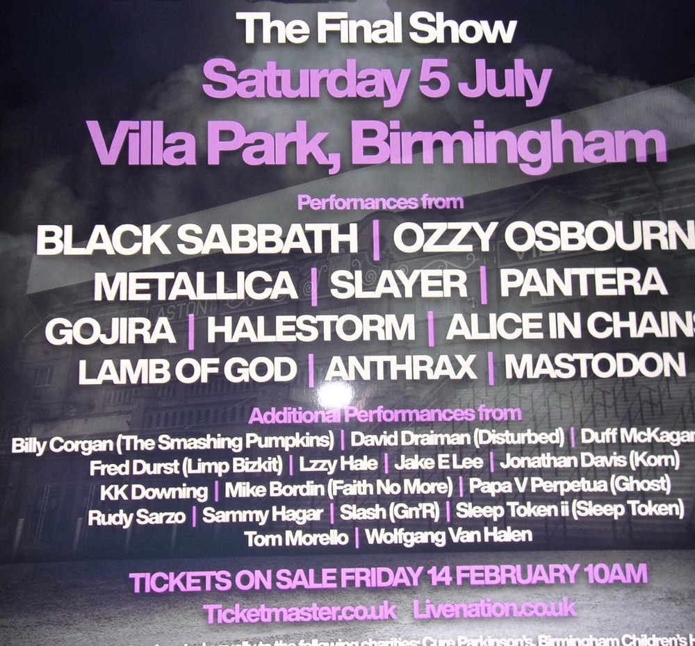 Black Sabbath Ozzy Osbourne Promo Back to the Beginning 2025 Poster 19"x13"