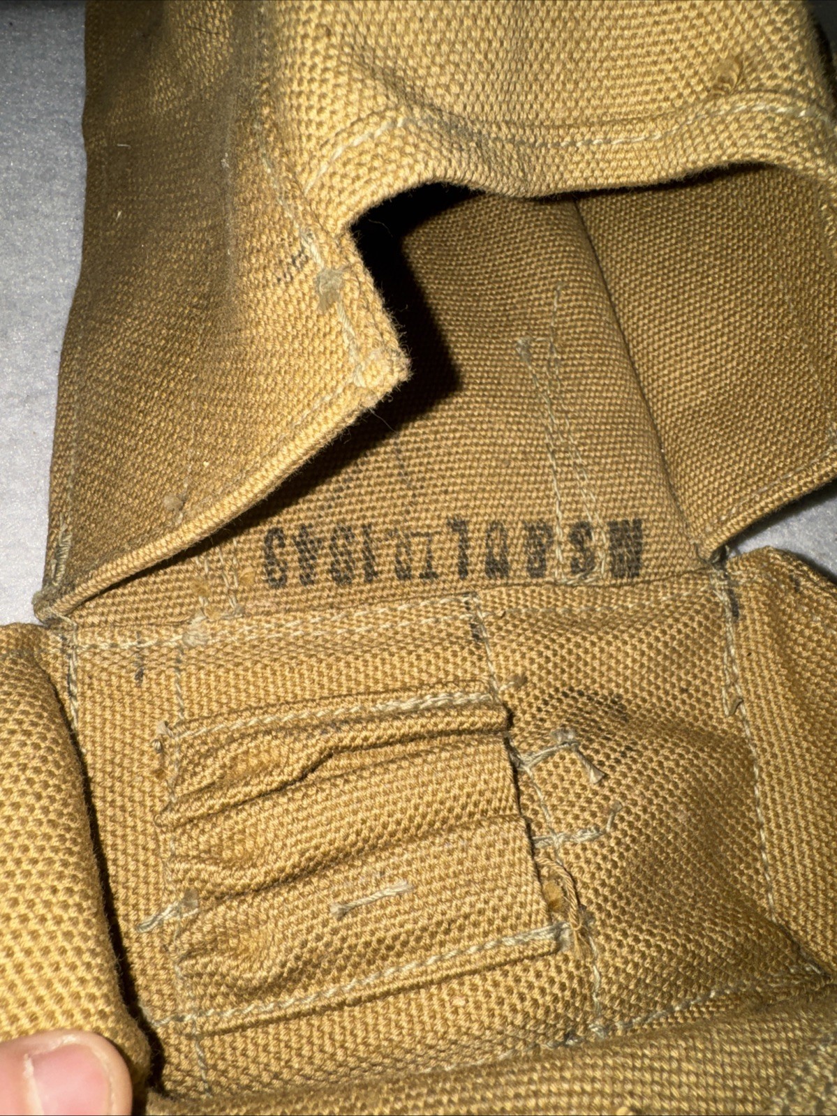 Original WW2 British Army 37 stamps Webbing MT Pouch ORIGINAL DATED 1949