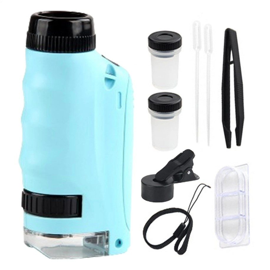 Mini Microscope for Kids, Portable Microscope, LED Lighting Small Handheld*&