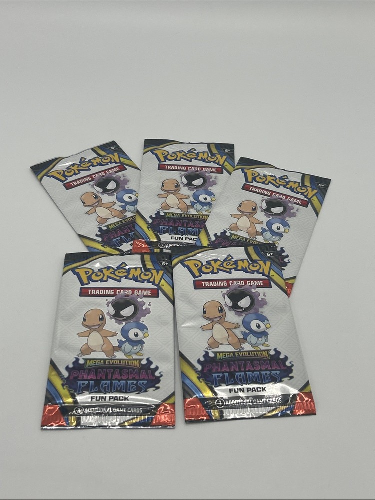 Lot 5 Pokemon Fun Mega Evolution Phantasmal Flames