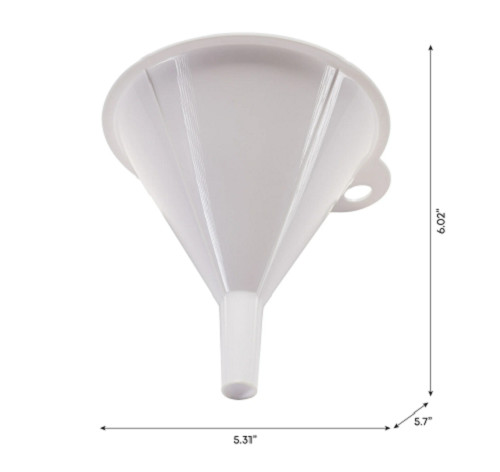 Mainstays 2-Piece Kitchen Funnel Set, White, Plastic