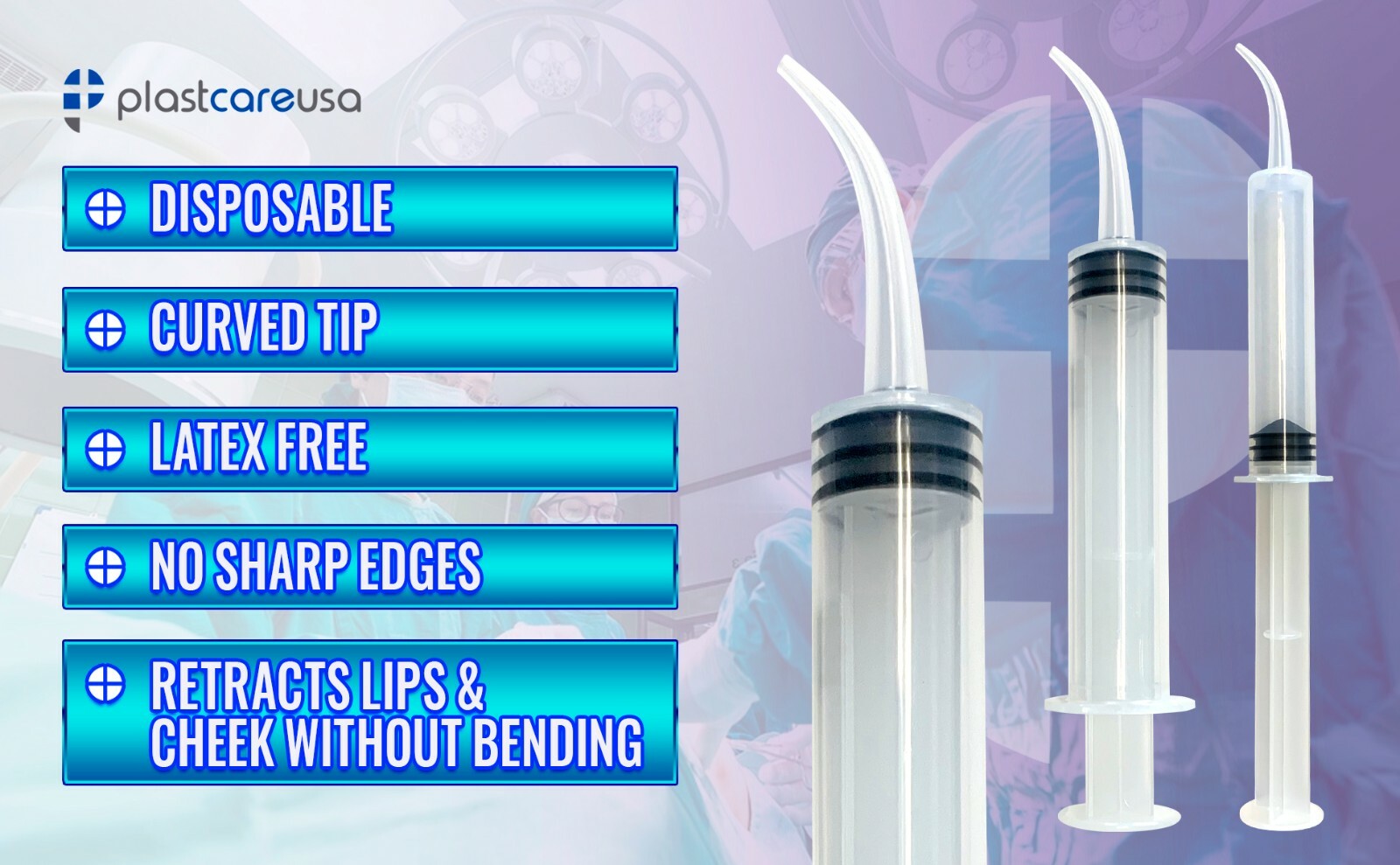 Curved Tip 12cc Oral Irrigation Syringes Disposable Dental Utility (Choose Qty)