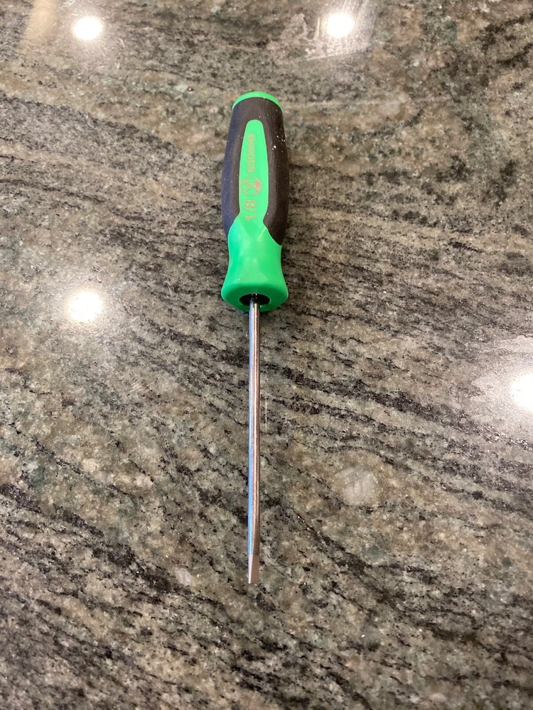 Snap On sgd304bg flat tip soft grip mini tip screwdriver green