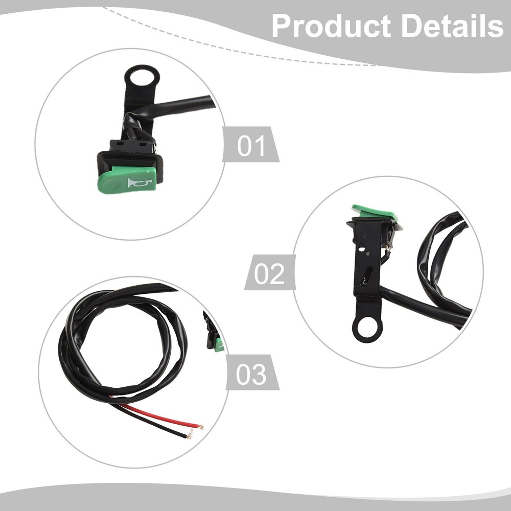 Iron Mount Green Push Button Switch for Motorcycle Resettable Power Cont