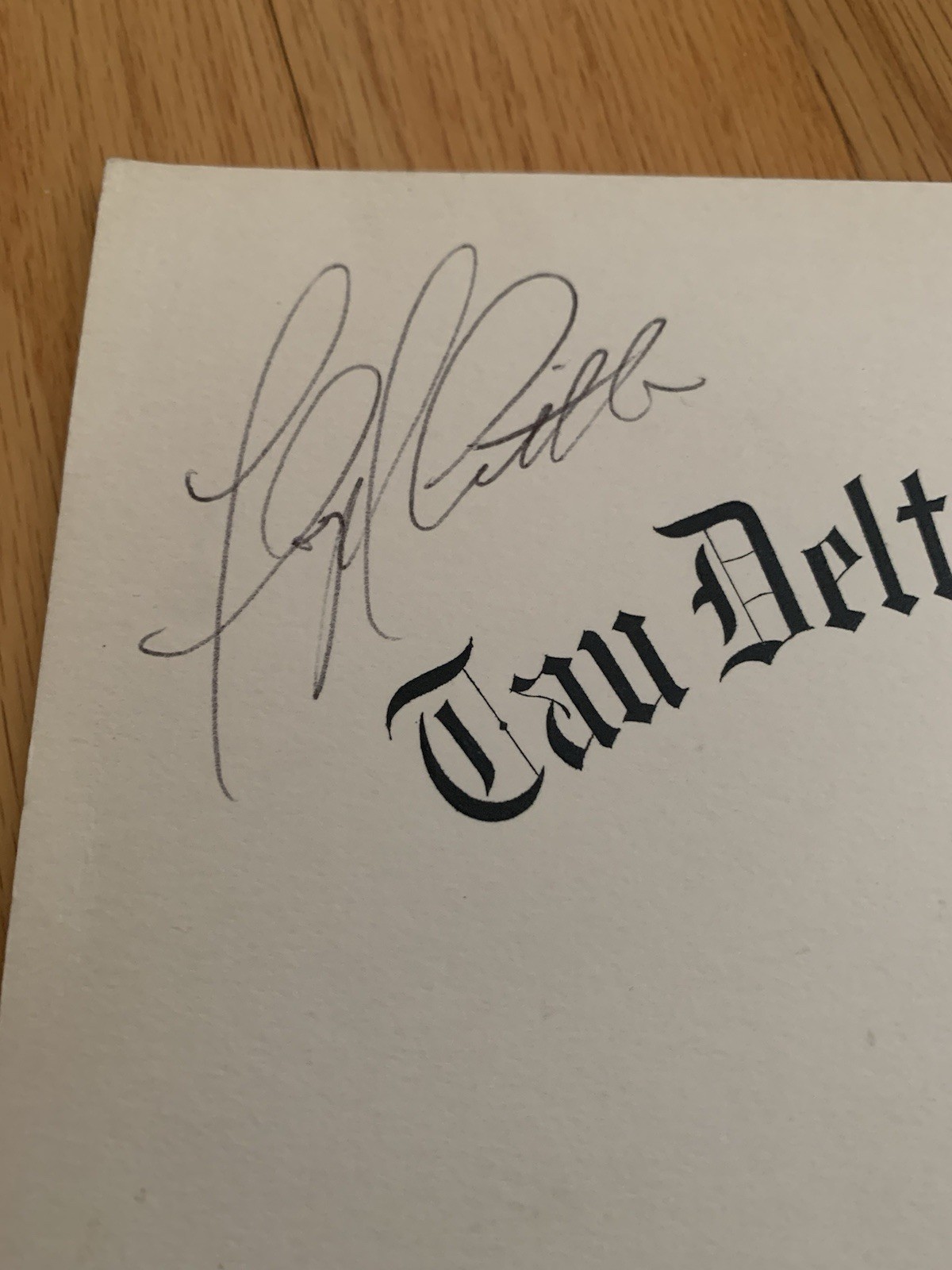 FLOYD LITTLE SIGNED 1965 OUTSTANDING ATHLETE TROPHY FROM SYRACUSE FRATERNITY+JSA