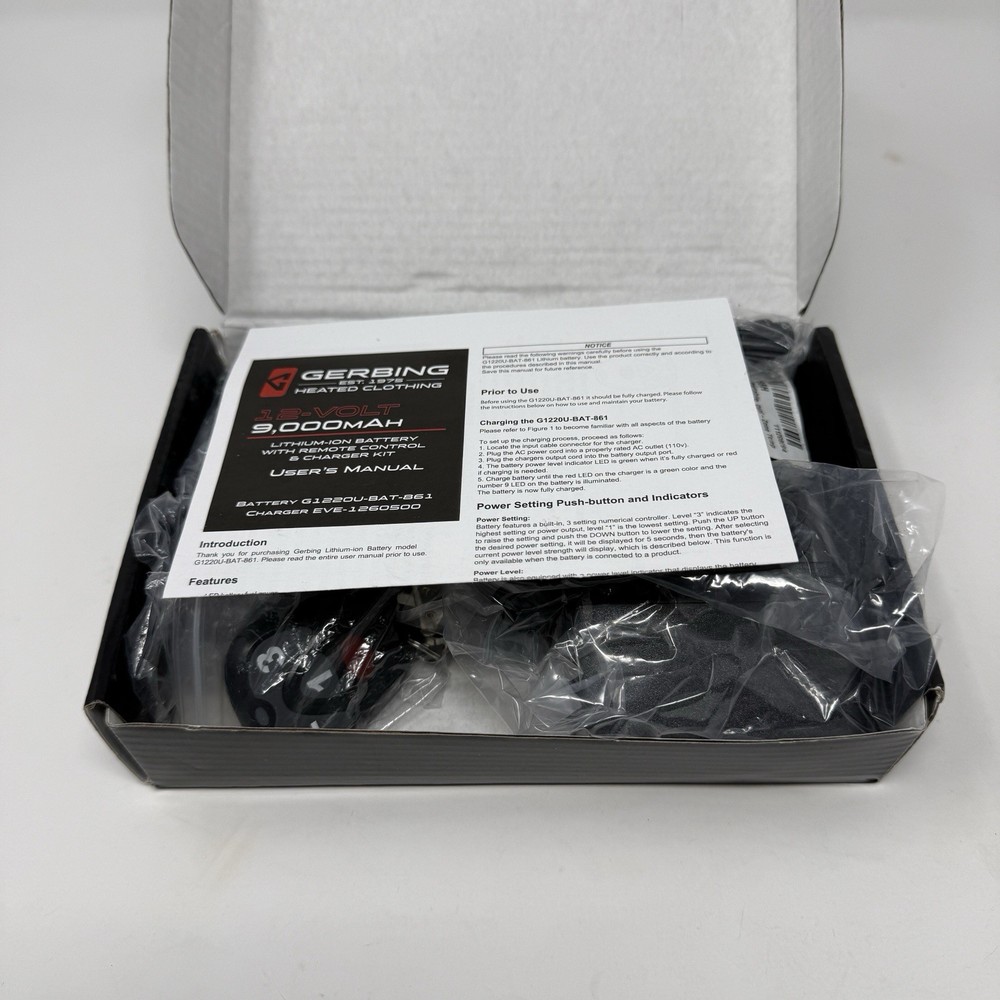 Gerbing 12V 9000mAh Battery Pack with Remote
