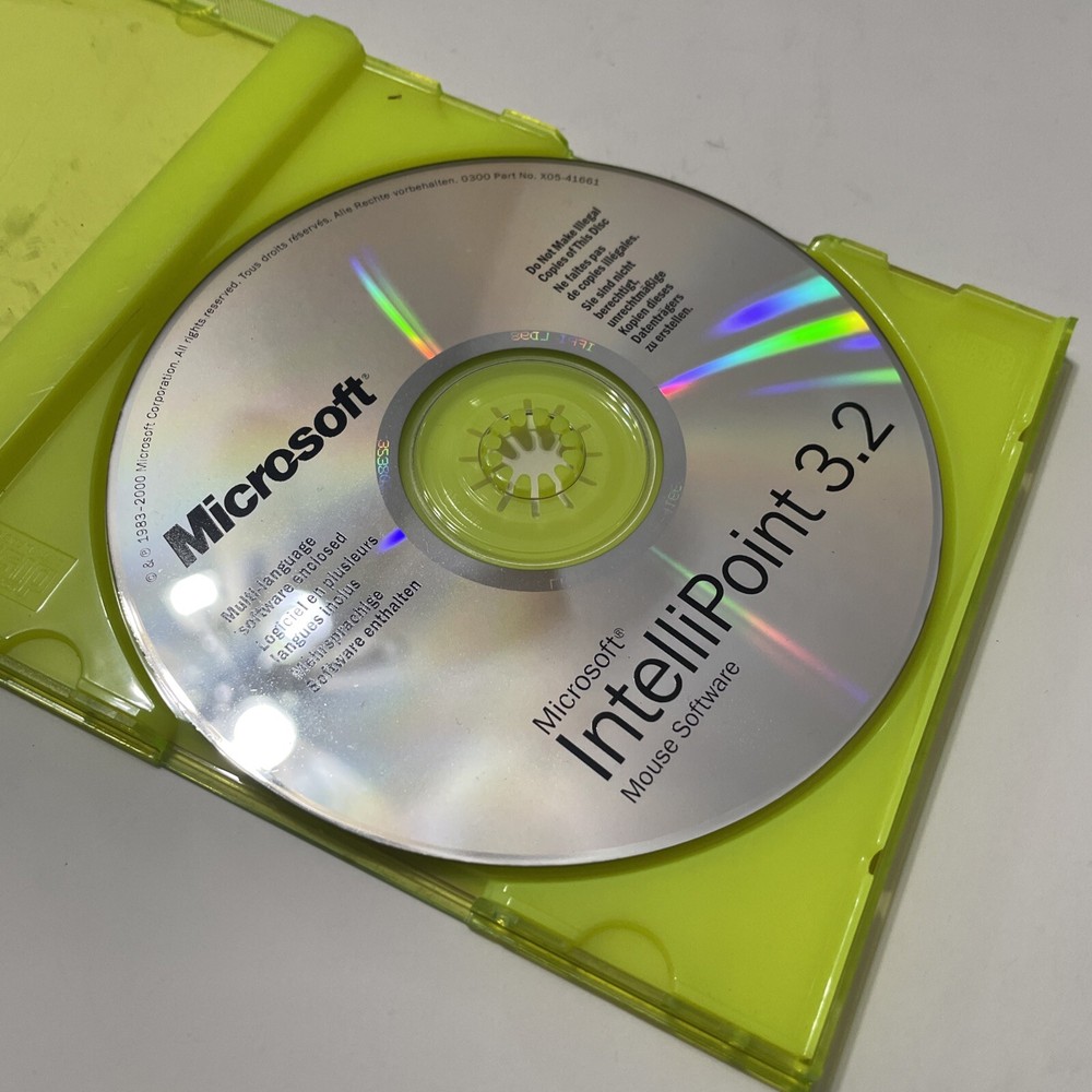 Microsoft Intellipoint 3.2 installation disk Mouse Software