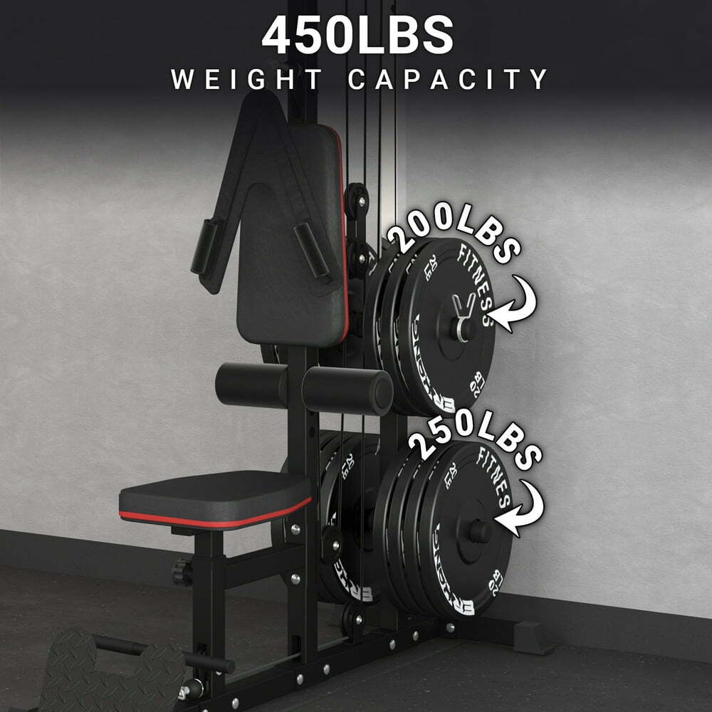 Multi-Function Home Gym Lat Pull Down & Lat Row Cable Machine Pulley System
