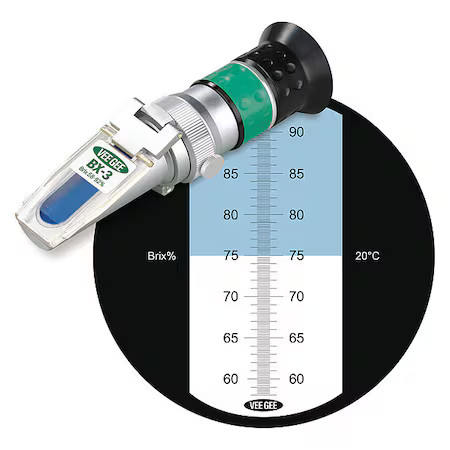 Vee Gee Bx-3 Refractometer, 58 To 92 Perc Brix