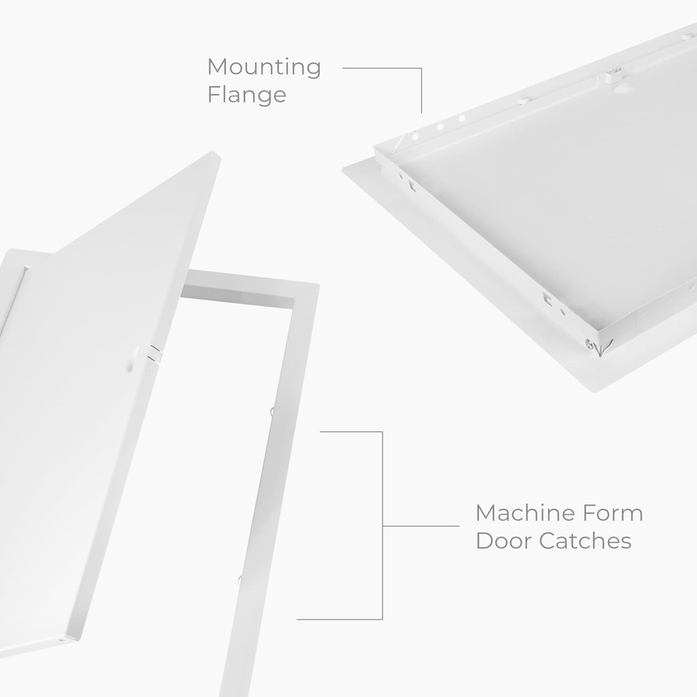 12 x 20 Inch Metal Access Panel for Drywall - White Rectangular Plumbing Acce...