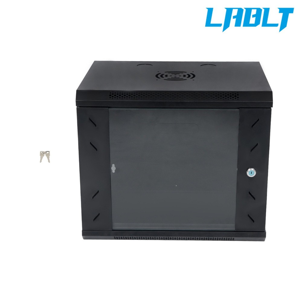 LABLT 9U Server Rack Enclosure Maximum depth 15.5" wall mount network W/Locks