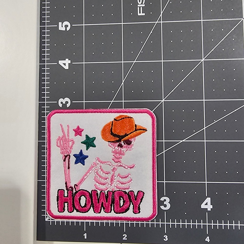 Howdy Skeleton with Hat - Embroidered Patch