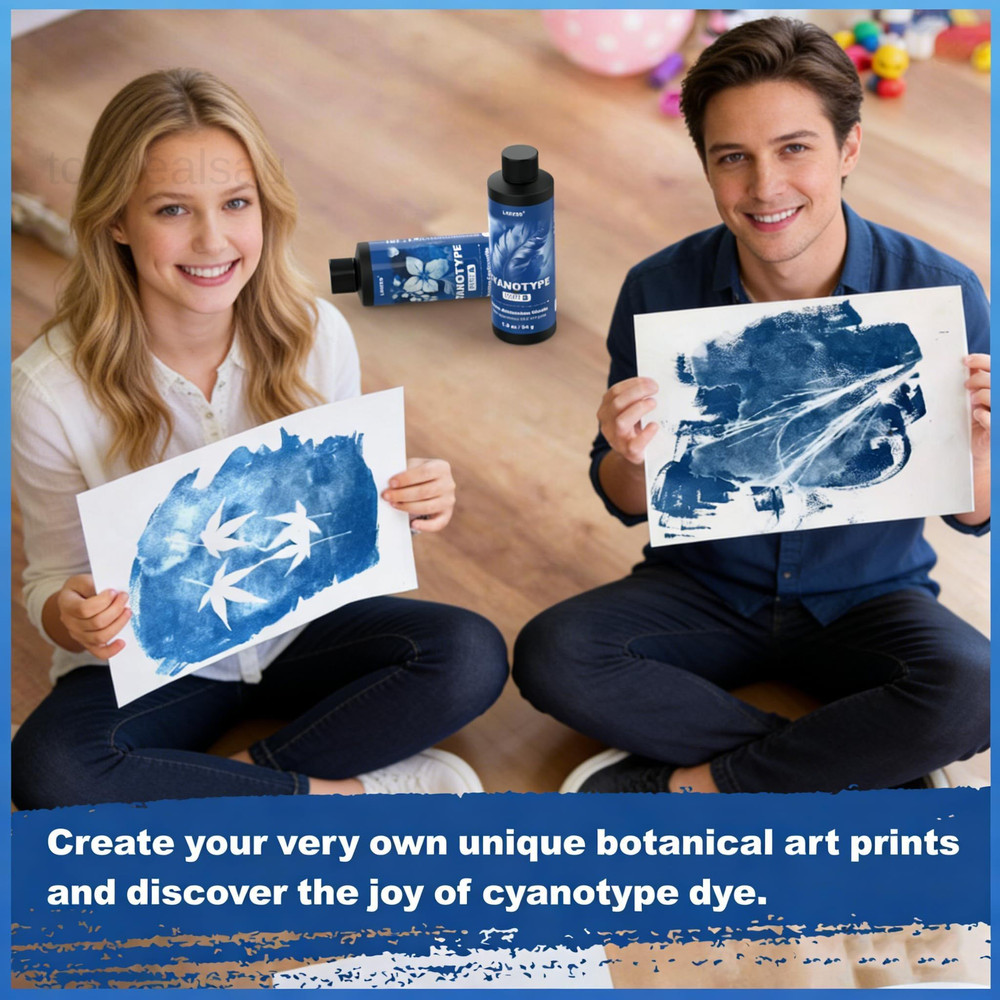 Cyanotype Solution Kit with 7 Tools, kit x 7 tools, Blue