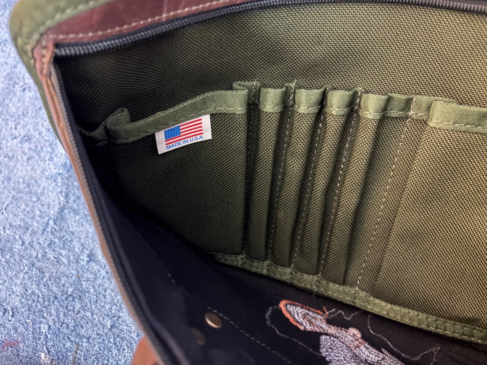 NWTF National Wild Turkey Federation Green Canvas Leather Bag Boyt ?