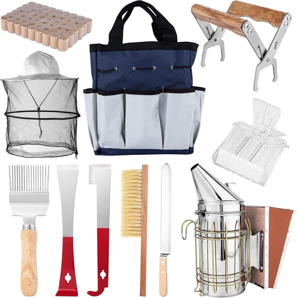 Bee Keeping Starter Kit | 11-Piece Beekeeping Supplies Set