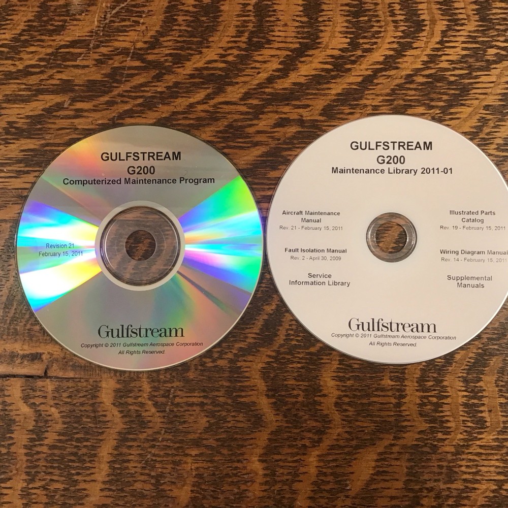 Gulfstream G-200 Maintenance Library CD's