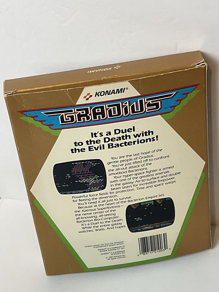 Vintage Commodore Software Game GRADIUS Konami