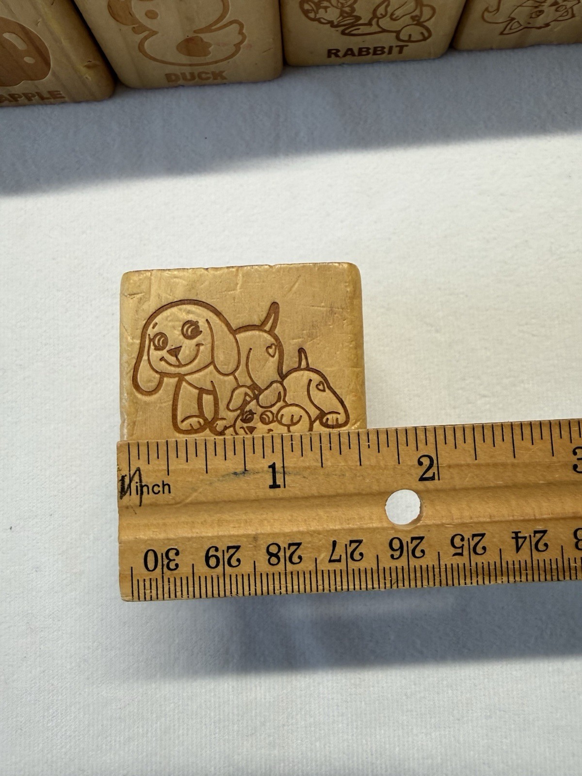 Vintage Wood Blocks 50 Letters Numbers Pics Six Sided