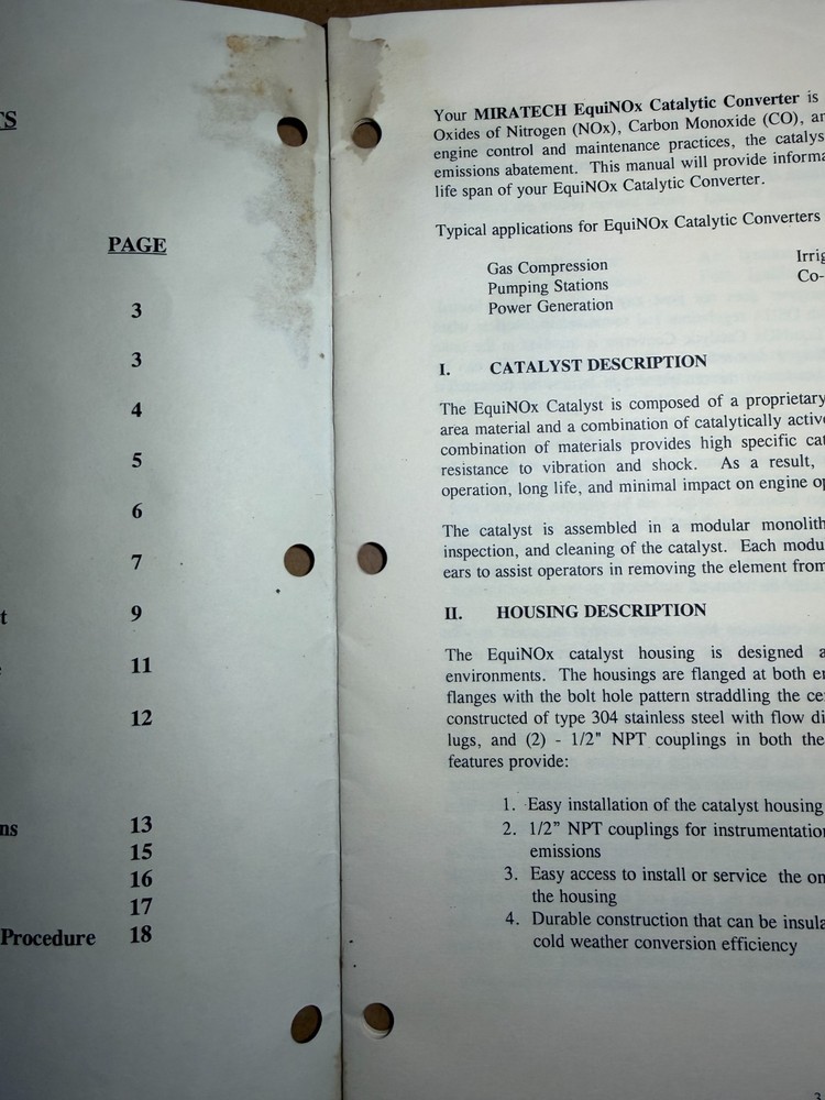 Miratech EquiNOx Catalyst Manual