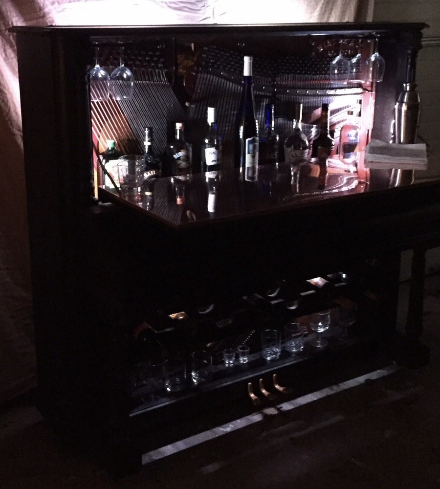 Repurposed Piano Into A Bar With Remote Controlled LED Lights
