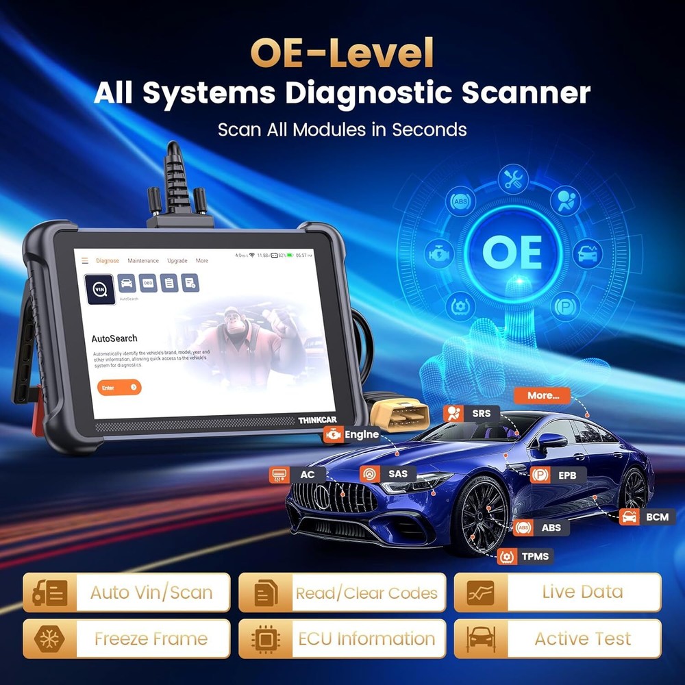 Thinkcar 689 Full Systems Auto Diagnostic Scanner Tool CANFD & DOIP Active Test