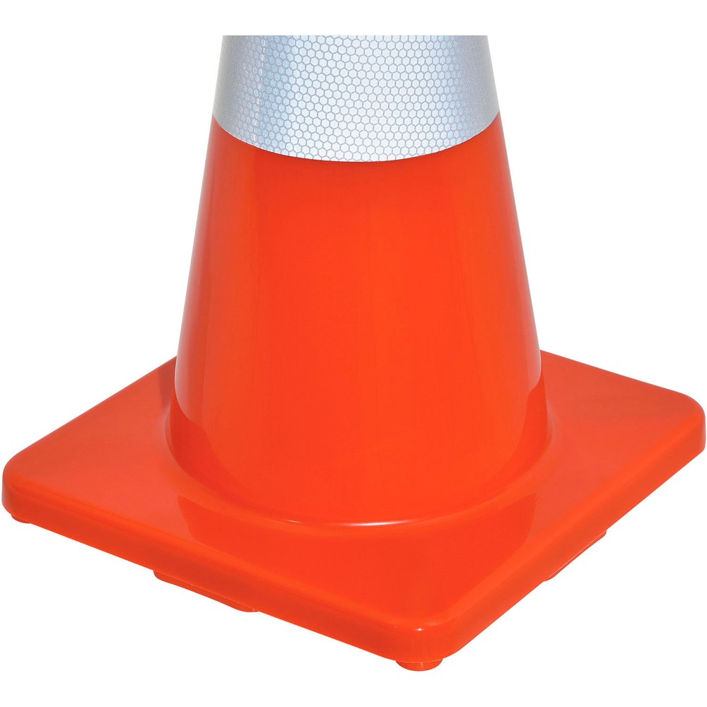 18" Reflective Traffic Cone Solid Orange Base 2-1/2 lbs