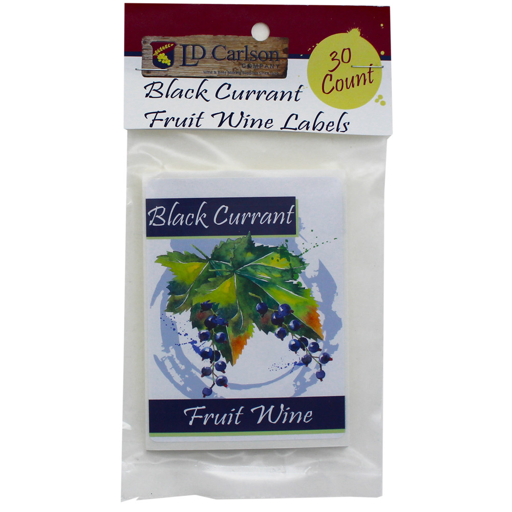 Black Currant Fruit Wine Labels