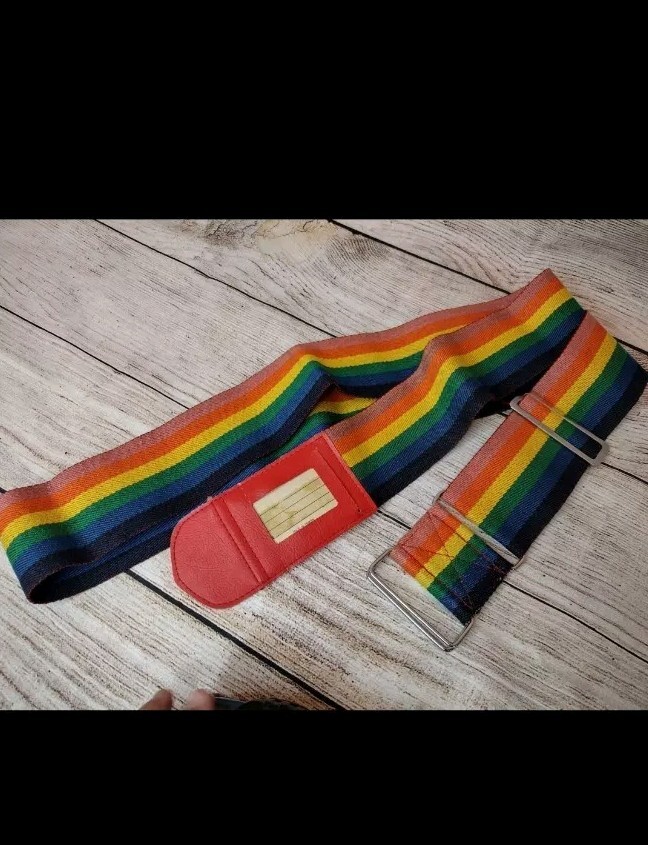 Vintage Rainbow Luggage Strap