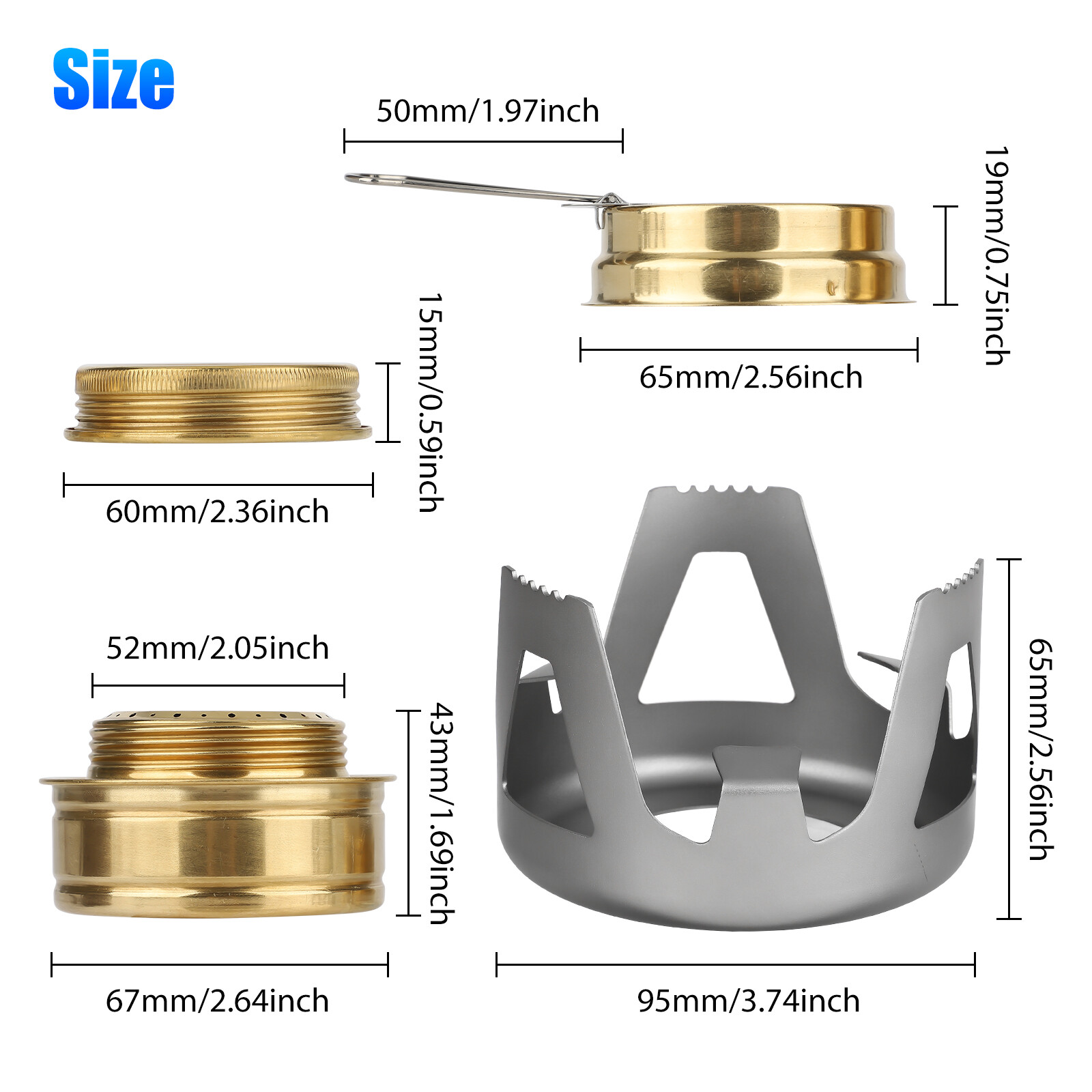 Mini Portable Alcohol Stove Burner Outdoor for Backpacking Hiking Camping Tool