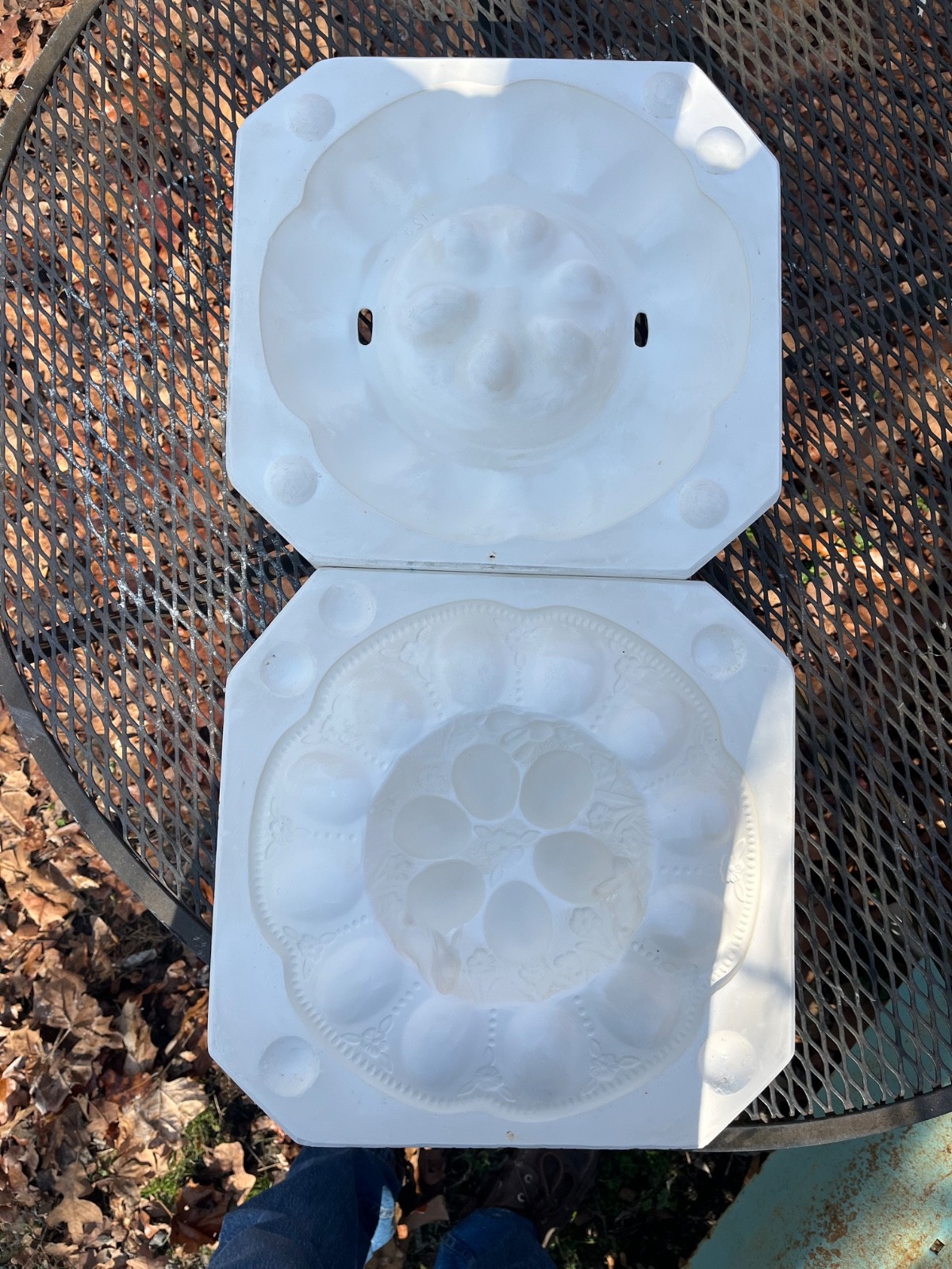 Vintage Weaver Decorative Fancy Egg Platter Plate Tray Slip Casting Mold 51