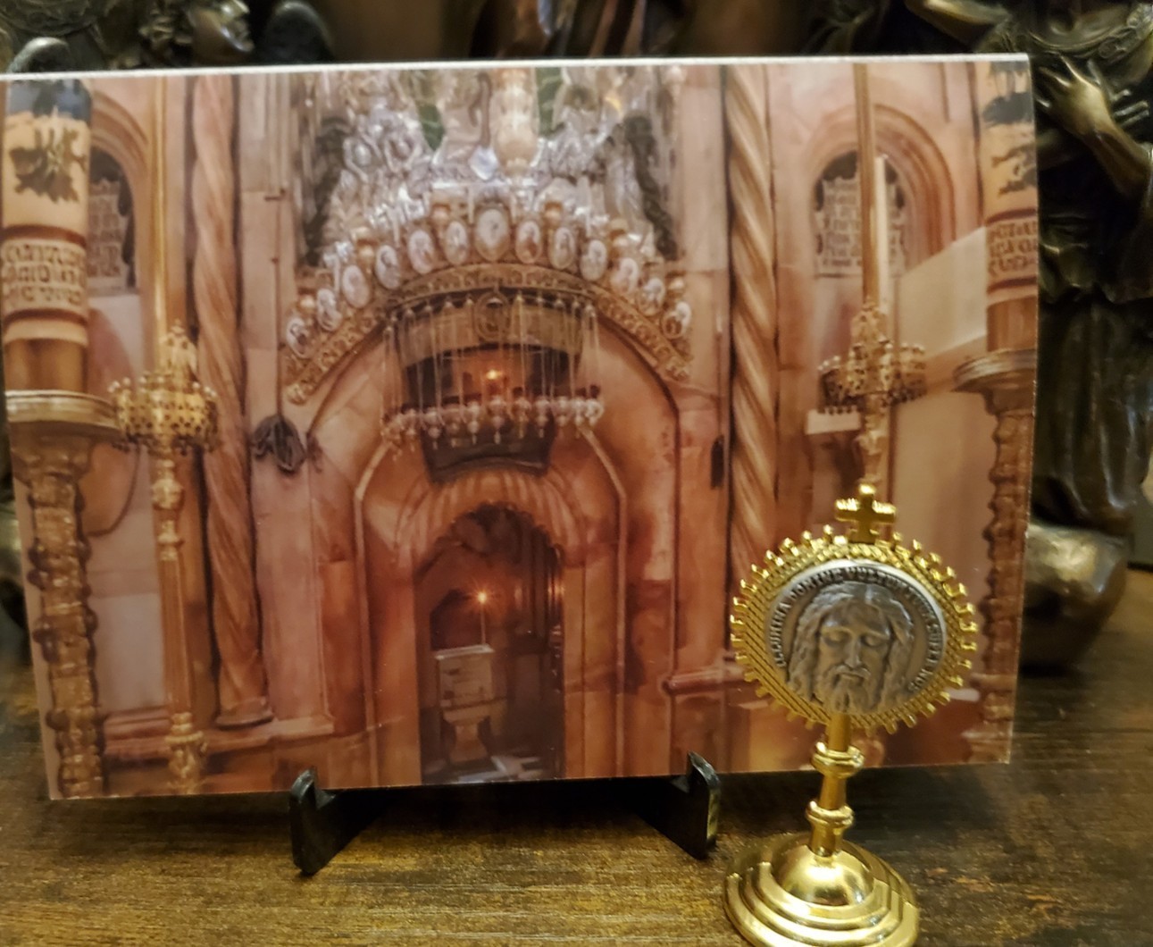 Tomb of Jesus Reliquary with Stone From Tomb of Jesus Holy Sepulchre