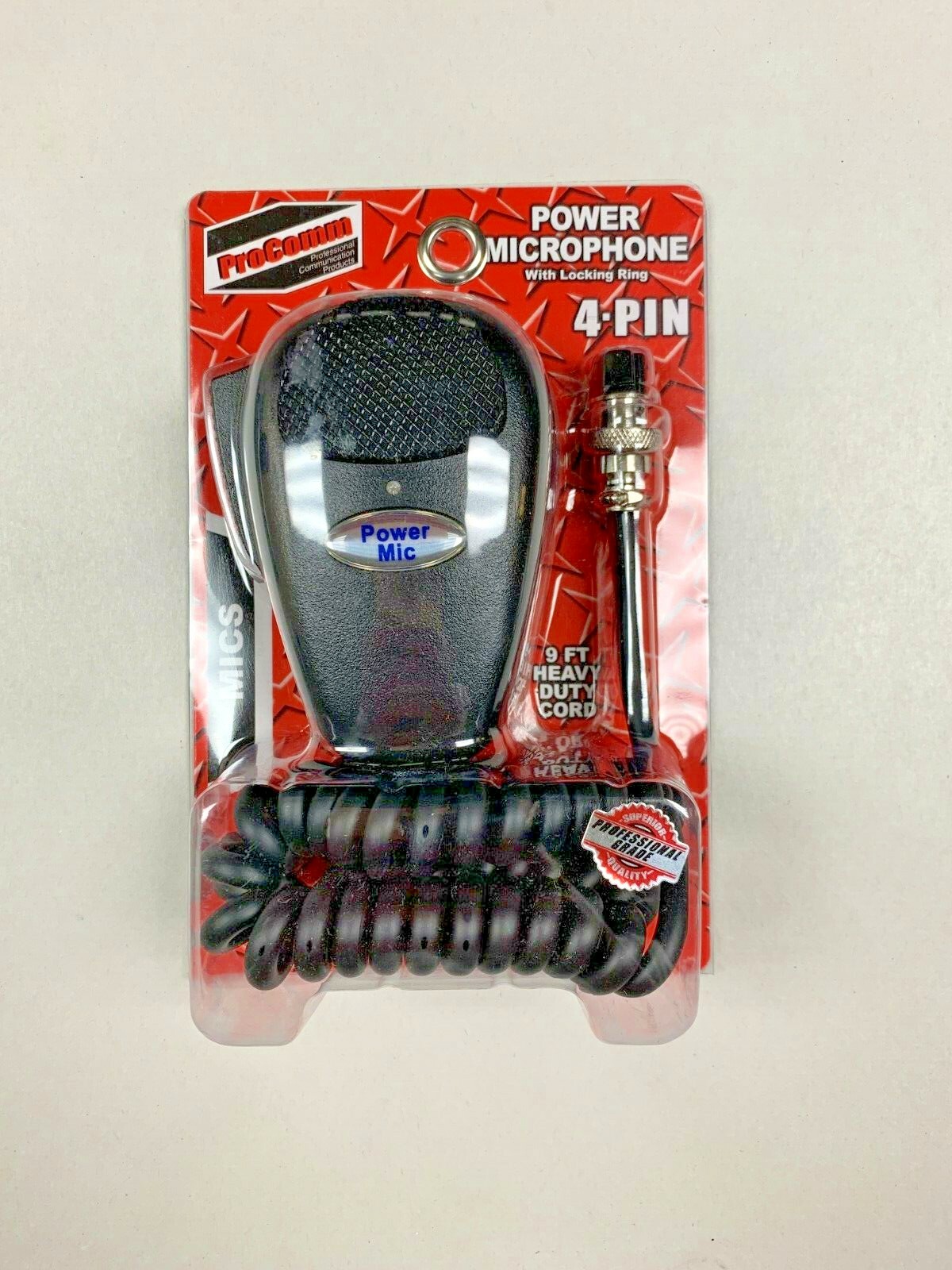 PROCOMM PSM4PM CB RADIO POWER HAND MICROPHONE 4 PIN FOR COBRA UNIDEN