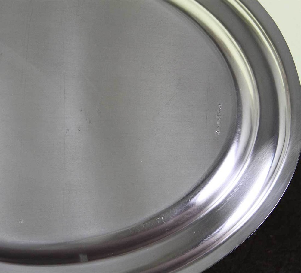 Oval Platter 12 in. with Bead Pattern, Applied Border