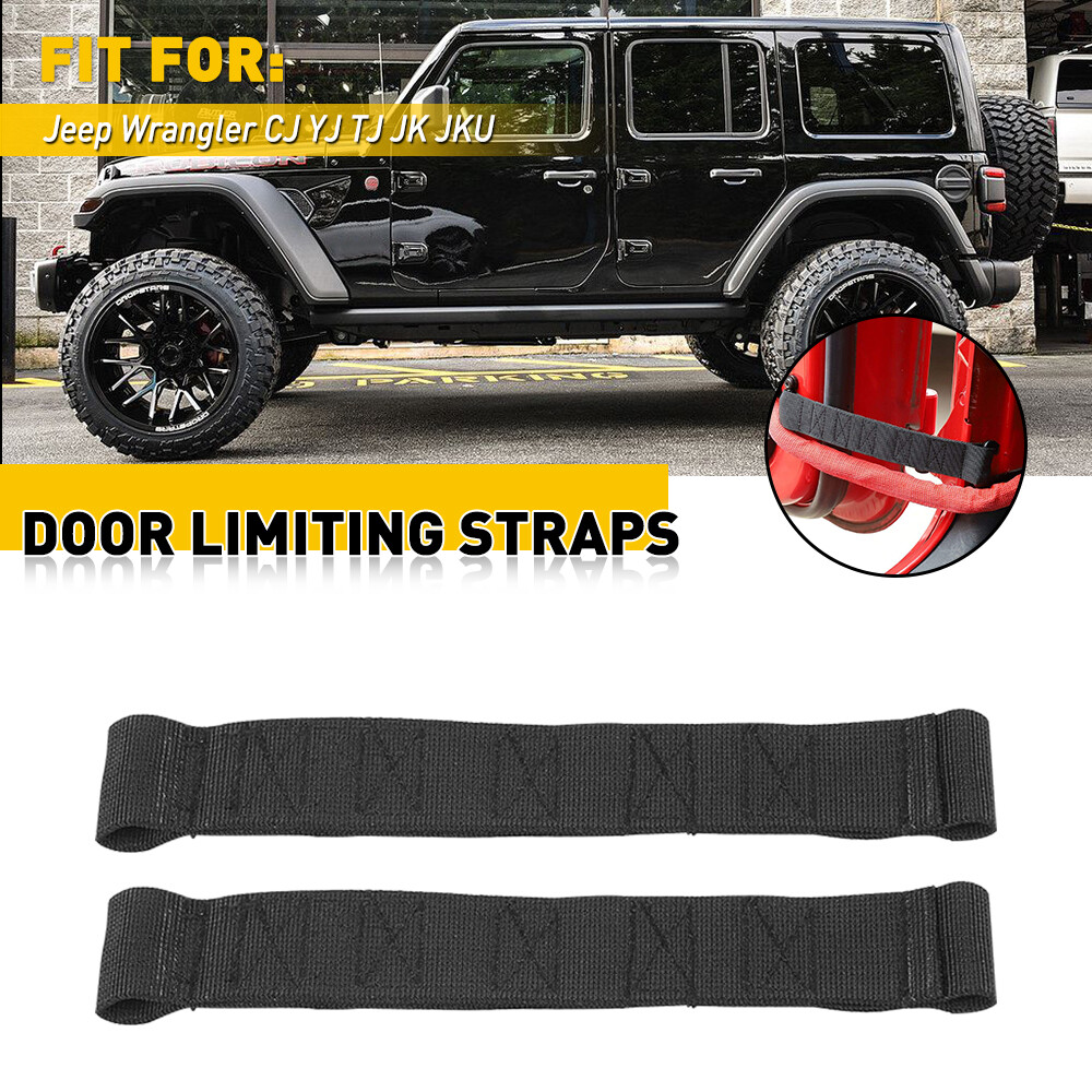 2 x Adjustable Door Limiting Check Straps fit for Jeep Wrangler CJ YJ TJ JK