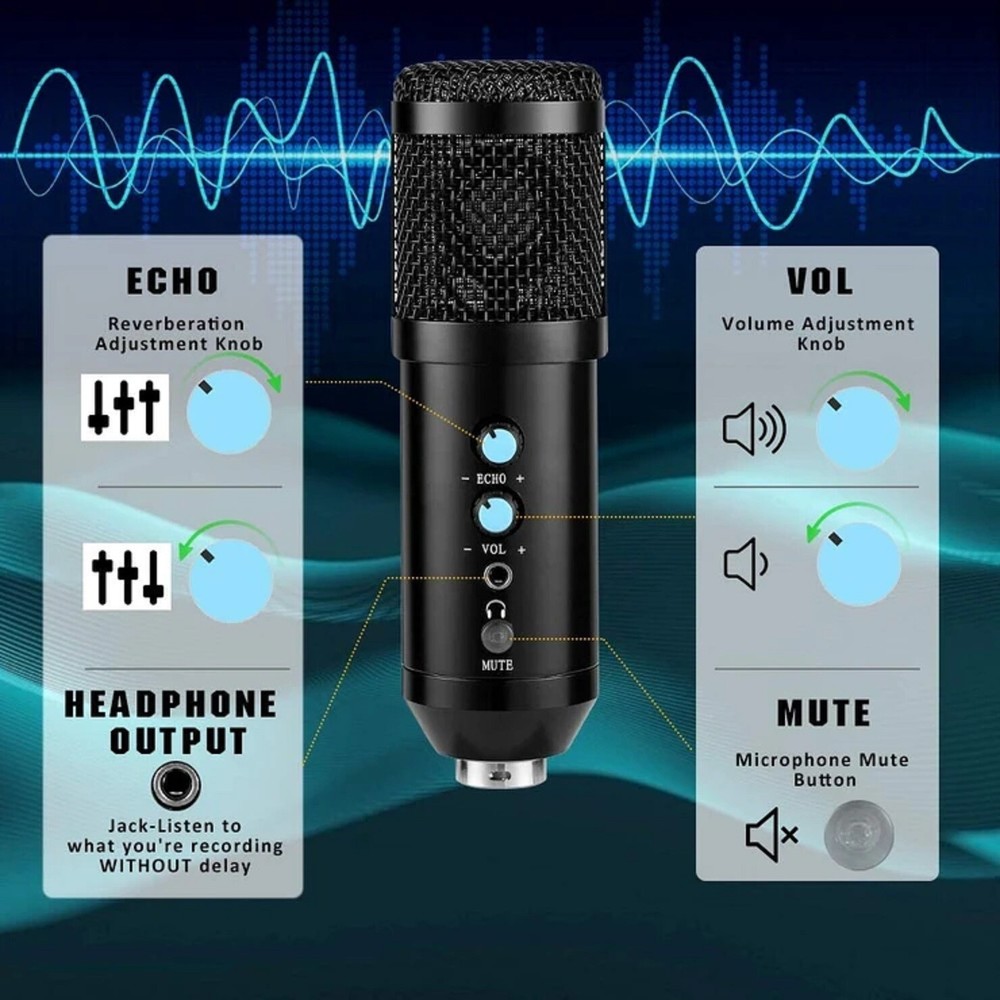 InnooTech PC USB Condenser Microphone Kit Pro home studio mic missing sponge cvr