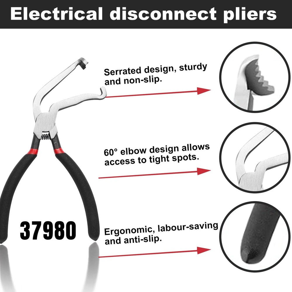 SecureElastic Electrical Disconnect Pliers 37960, 37980, Black